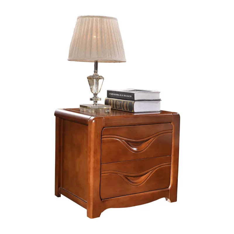 

Bedside table, simple, modern, solid wood, complete, walnut