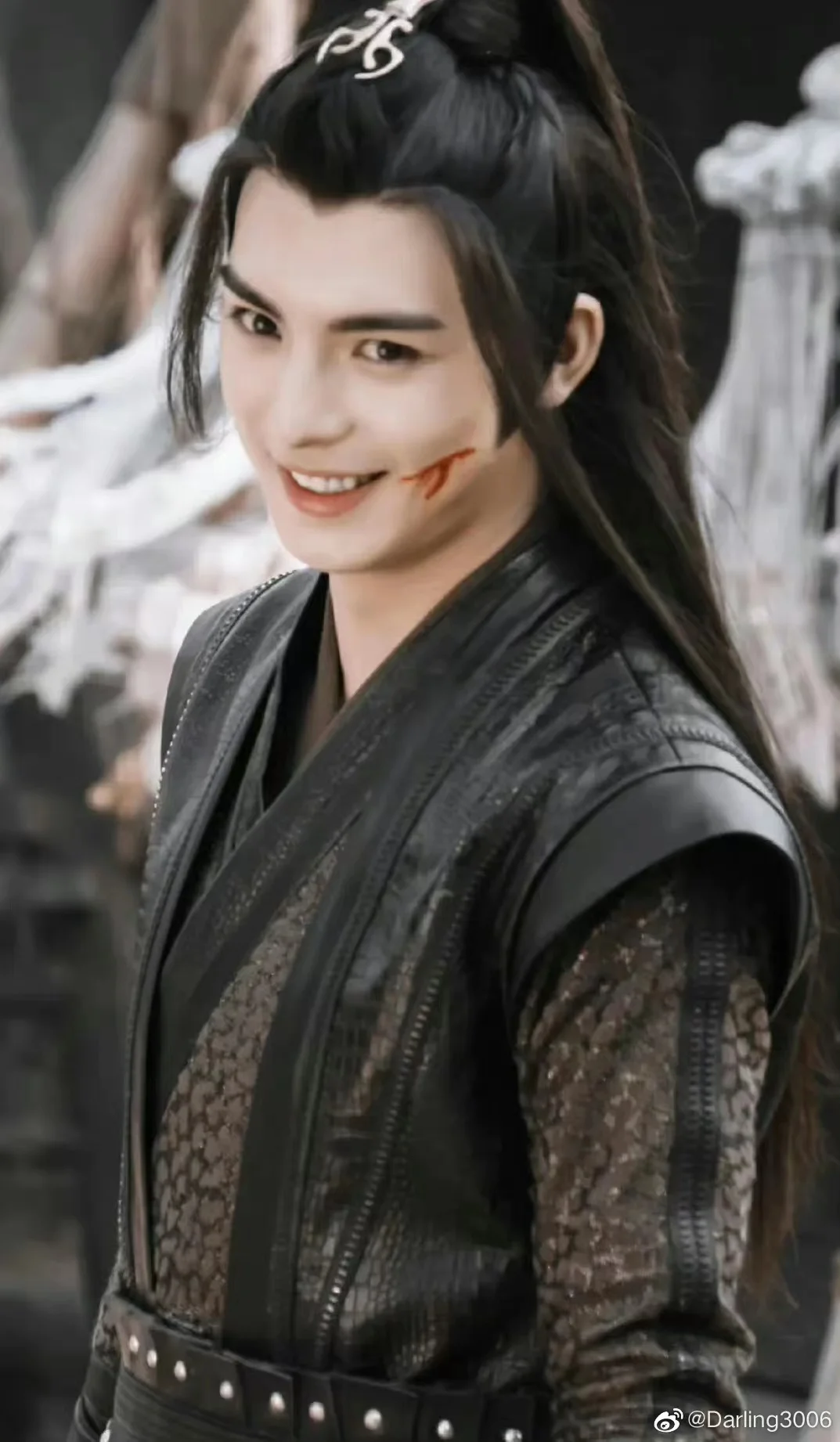 The Drama Untamed Chen Qing Ling Actor Xue Yang mismo diseño, disfraz de hombre espadachín negro, Hanfu de Cosplay