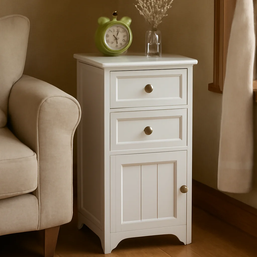 European Bedside Cabinet, Modern Pink Nightstand, Girl Heart Solid Wood Locker, Living Room Furniture Unit, Bedroom Nightstand