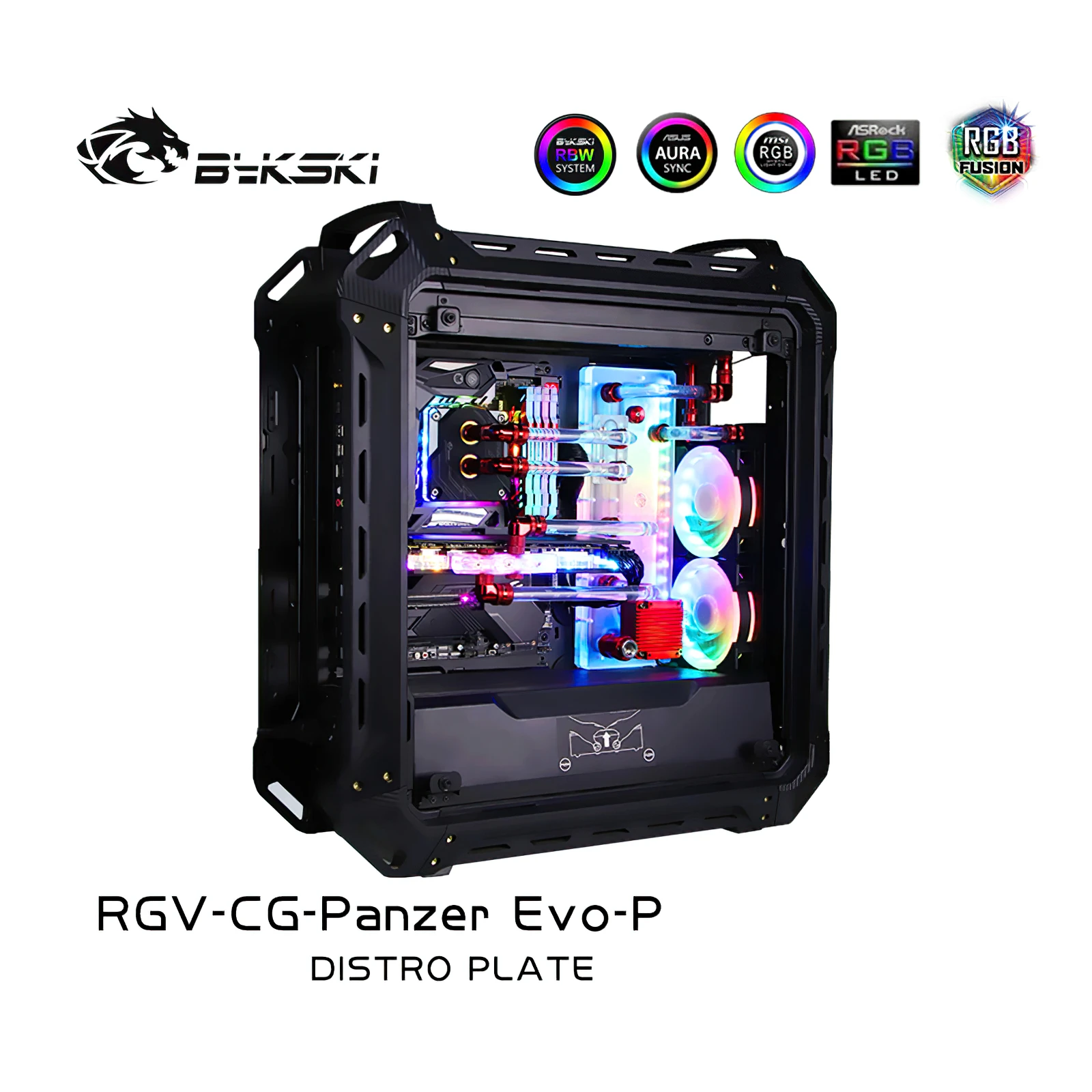 Bykski Distro Plate Water Cooling Kit for COUGAR Panzer Evo Chassis Case CPU GPU RGB RGV-CG-Panzer Evo-P