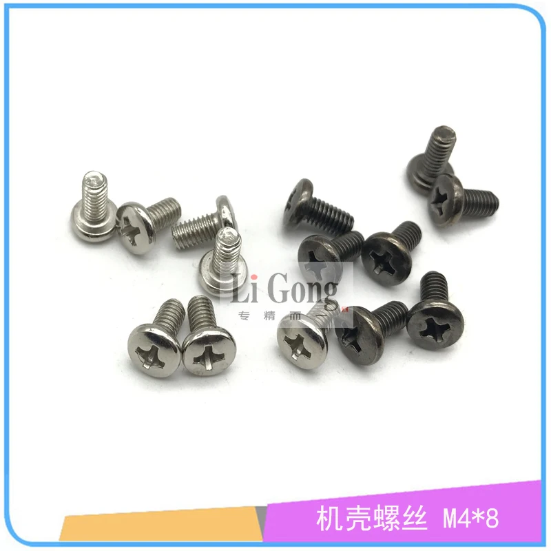 10Pcs inverter welding machine shell screw M4 * 8 round head screw welding machine shell, black