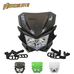 Motorcycle Motocross Headlight Plate for Kawasaki Klx250 KLX 150 450 Universal Headlamp Dirt Bike Headlights Accessories Enduro