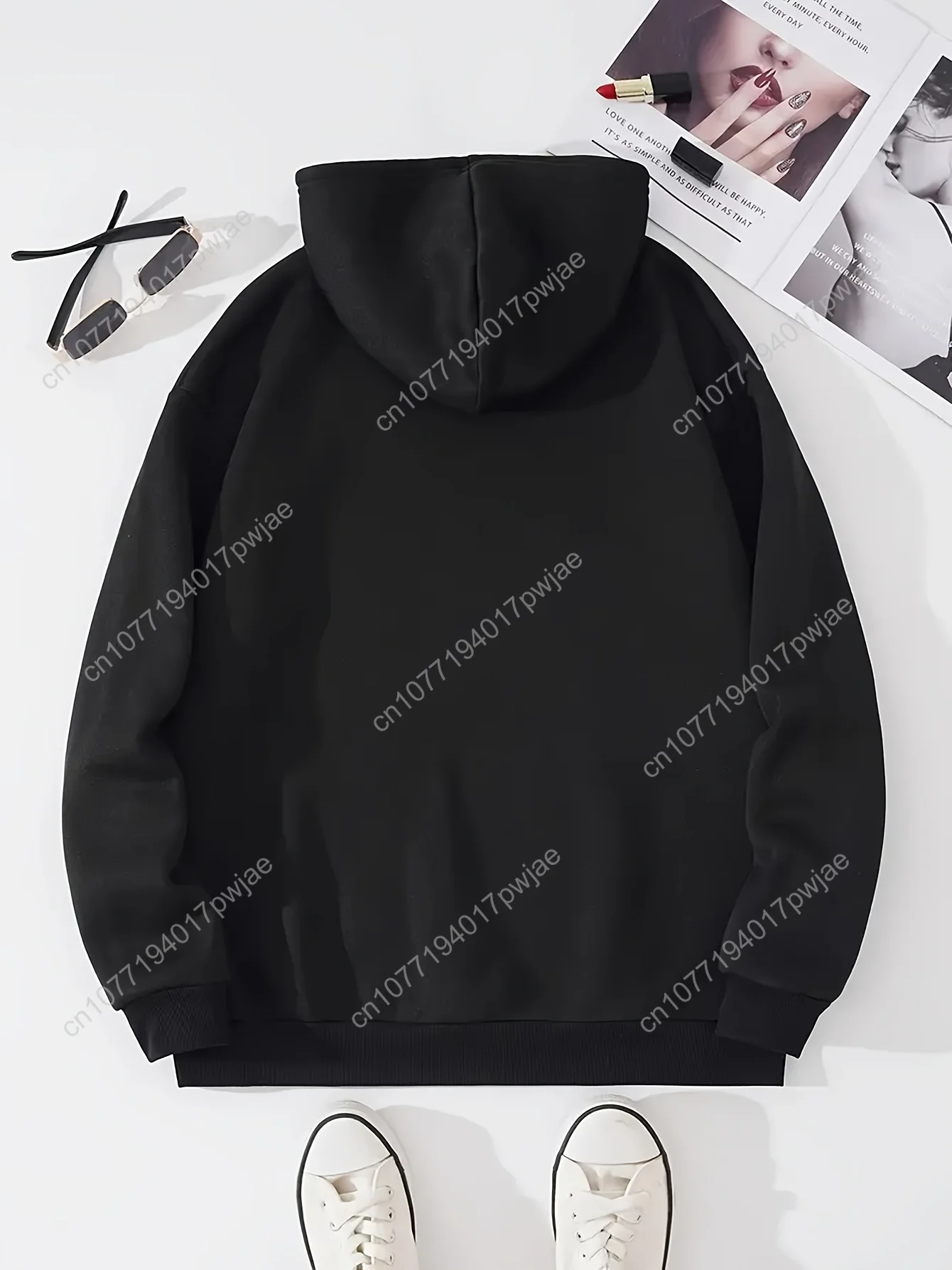 เสื้อฮู้ดพิมพ์ลาย Boy Mama, เสื้อฮู้ดแขนยาวมีเชือกผูกแบบลำลอง, เสื้อผ้าผู้หญิง