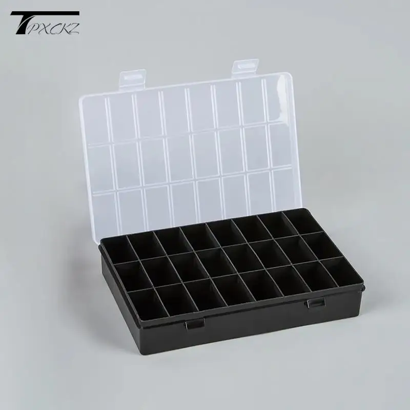 24 Grids Jewelry Earring Bead Screw Holder Case Display Organizer Container Compartment Plastic Storage Box