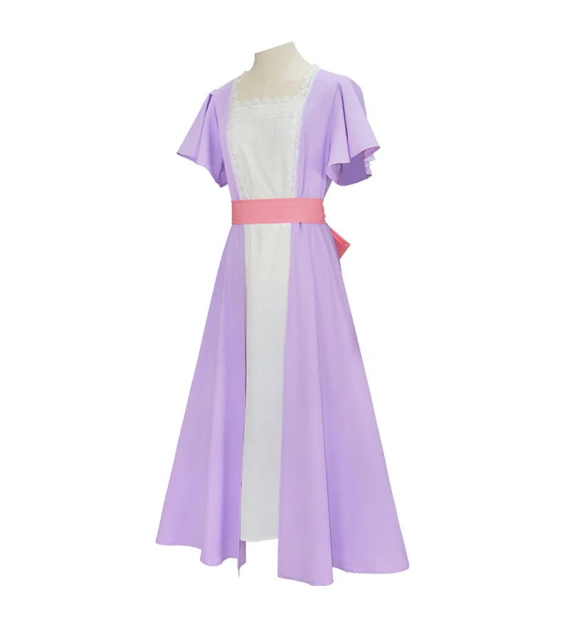 Titanic Rose vestido de plomo femenino vestido de gasa púrpura claro vestido de té de noche conjunto de cosplay