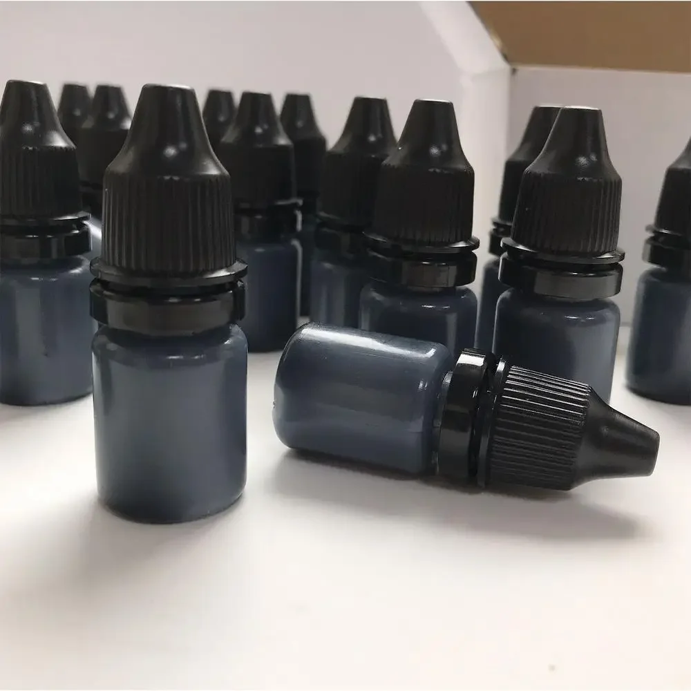 3 Stück Nachfülltinte für Stempel, vertrauliche Privatsphäre-Tinte, schnell trocknende Mehrzweck-Stempel-Nachfülltinte, 10 ml, 3 Stück schwarze Tinten-Nachfüllungen – Detail 6