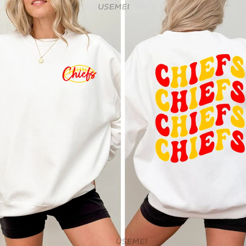 

Chiefs Football Game Day Hoode Sweatshirt Women Men Harajuku Long Sleeve Sweatshirts Female Pullover Man Hoodie Clothes