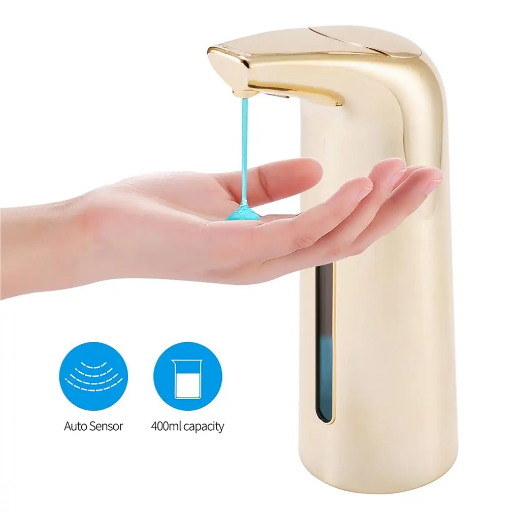 400ML Automatic Soap Dispenser Touchless Refill Soap Pump with Waterproof Base Battery Operated Sensor Bathroom Soap Dispenser