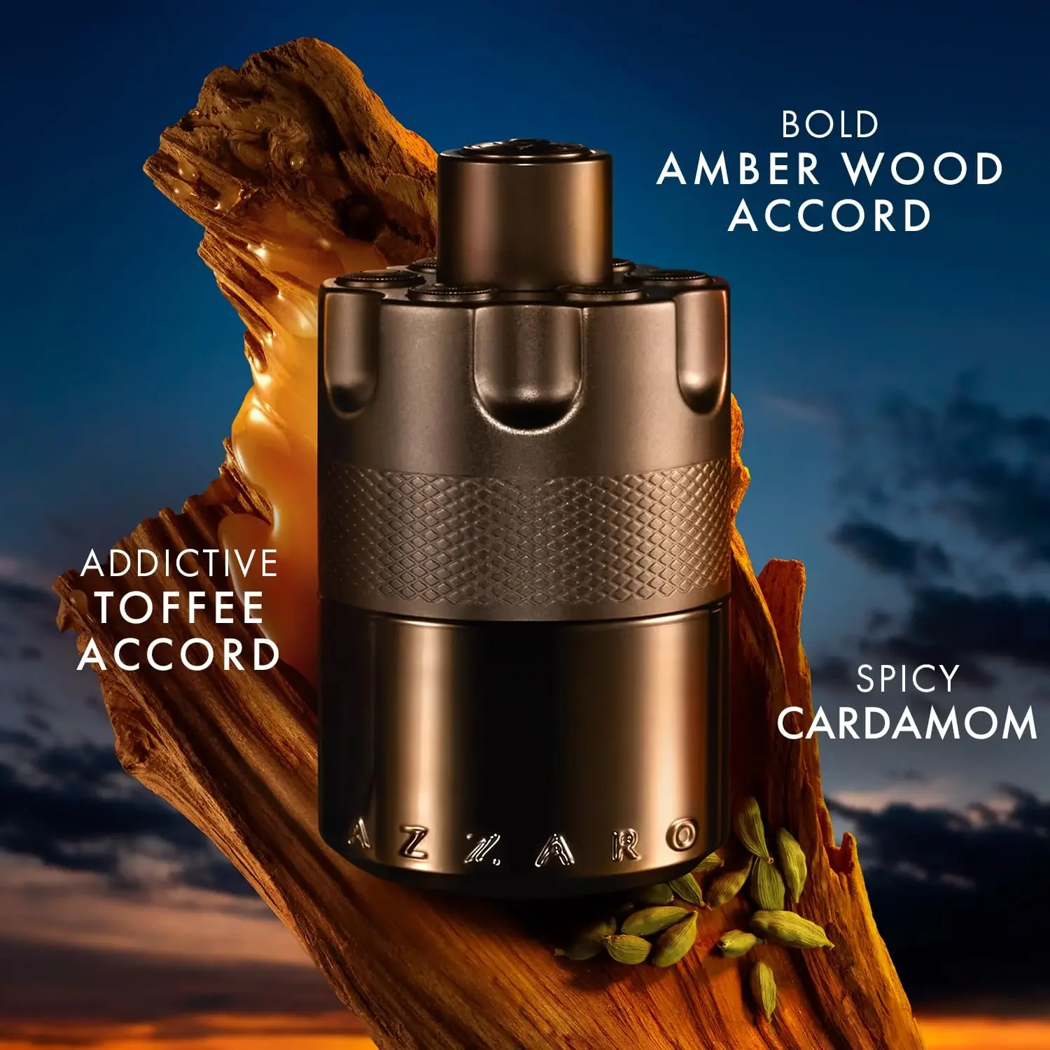 Azzaro The Most Wanted Intense: un fougère legnoso e ambra irresistibile per uomo, profumo seducente per la notte della data