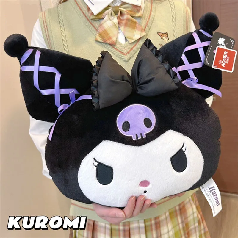 

Новая мультяшная Kuromi Sanrio офисная милая плюшевая подушка, подушка, украшение для спальни, украшение для девочек, Рождественский подарок