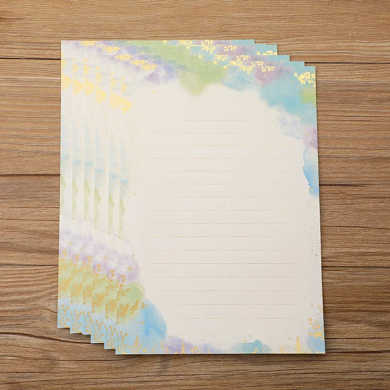 8pcs/pack A5 Vintage Letter Paper Writing Paper Cute Letter Pads for Envelope Stationary Paper Wedding Party Invitation Supplies