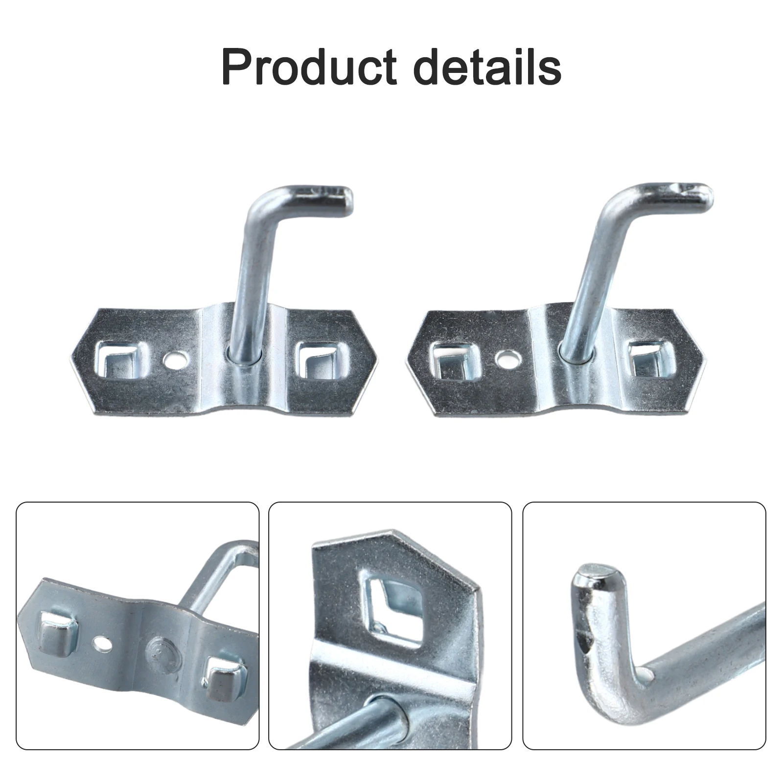 Pegboards Mm Perforated Wall Hooks Pieces Slanted Sloping Hook Ends Steel Tool Holder Manual Measurement Deviation