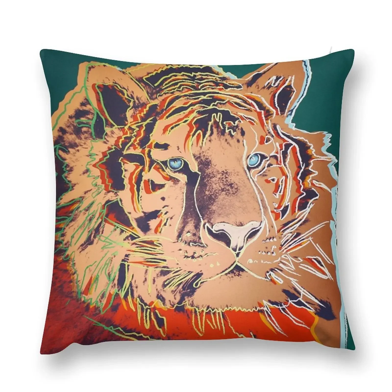 Siberian Tiger - Andy Warhol Throw Pillow Luxury Living Room Decorative Cushions home decor items pillow