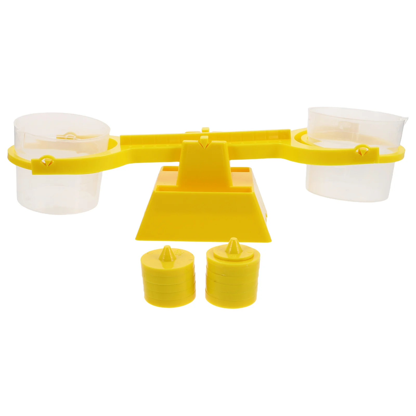 

1 Set Clear Double Pan Balance Scale Nestable Storage Base For Classroom Science Experiments Solids Liquids Kids Educational