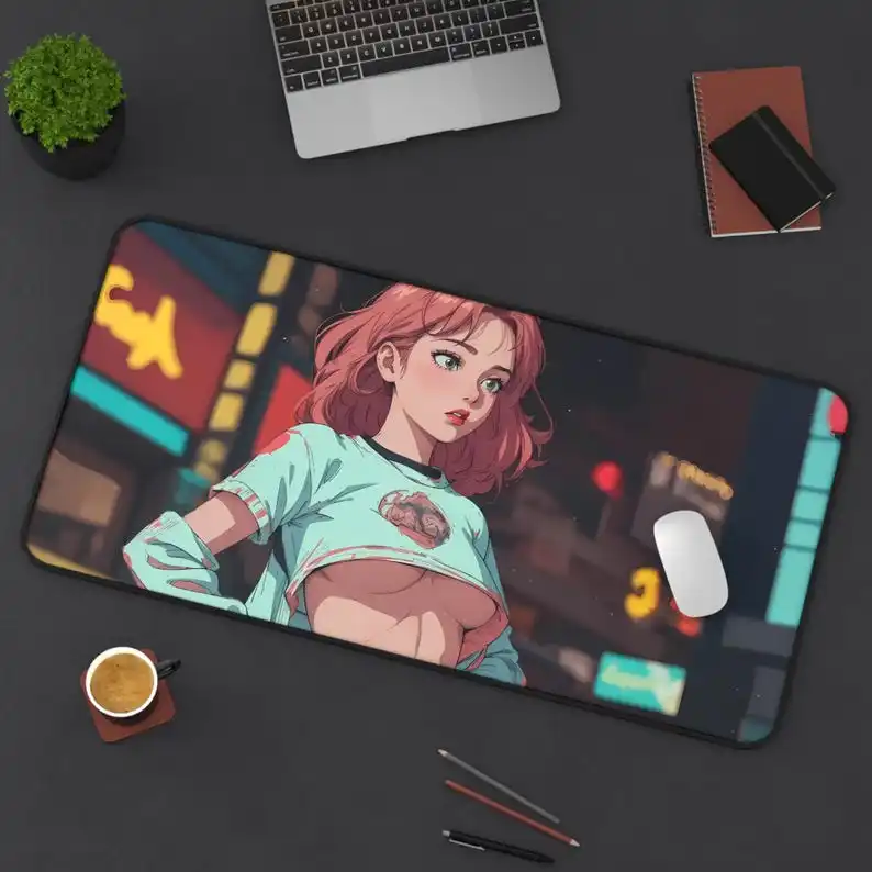 

Kawaii Anime Girl Mouse Pad, Cute Desktop Decoration,XXL Non-slip and Waterproof Mouse Pad, The Perfect Gift for Friends.