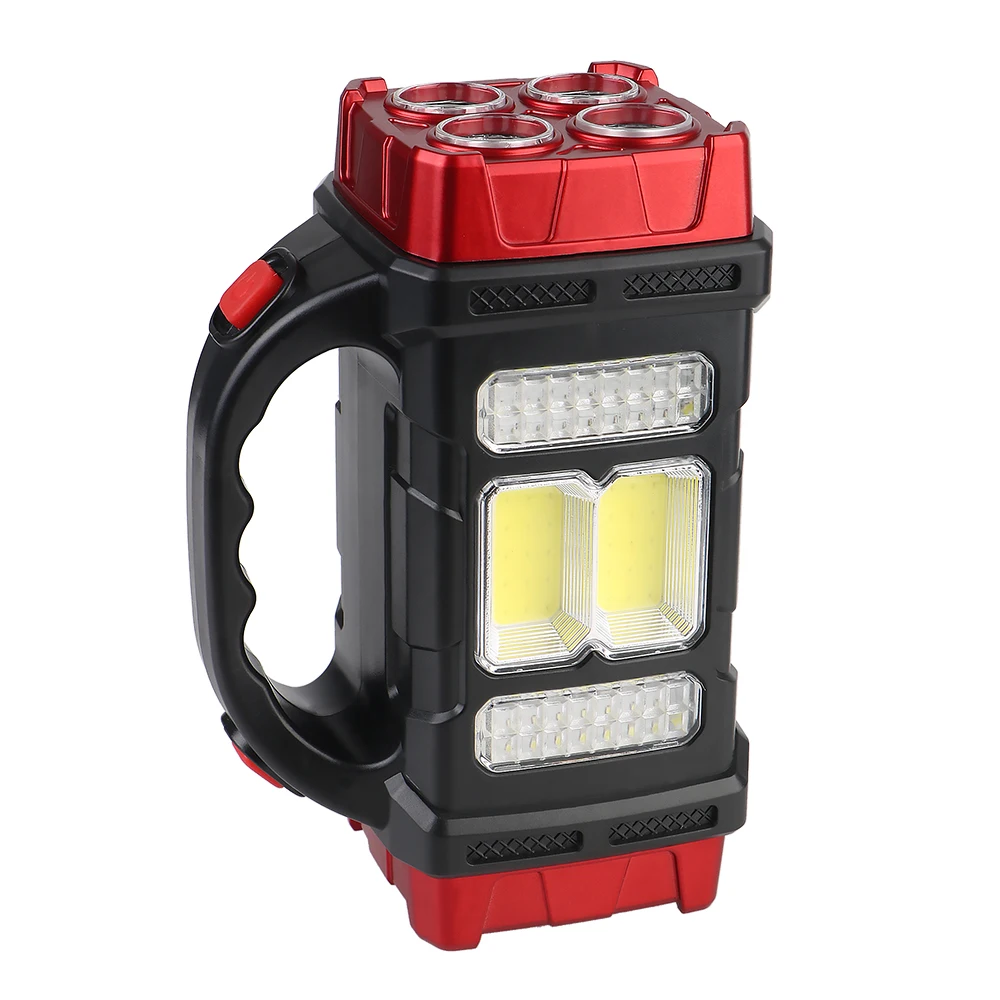 สําหรับไฟฉาย LED กลางแจ้งชาร์จพลังงานแสงอาทิตย์ Camping ไฟฉายทํางานสูง 4 เกียร์ USB ชาร์จไฟกันน้ํา