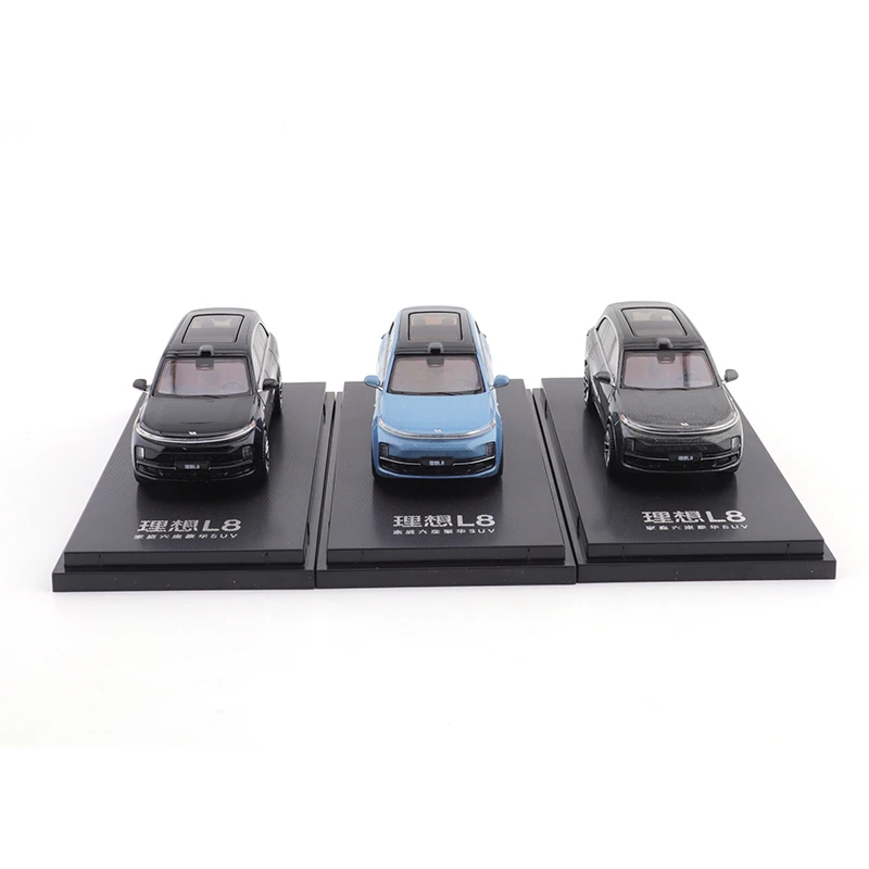 Li auto l8 modelo de carro 1/64 liga veículo motorizado diecast metal modelo crianças brinquedos para meninos amigos presentes coletar ornamentos