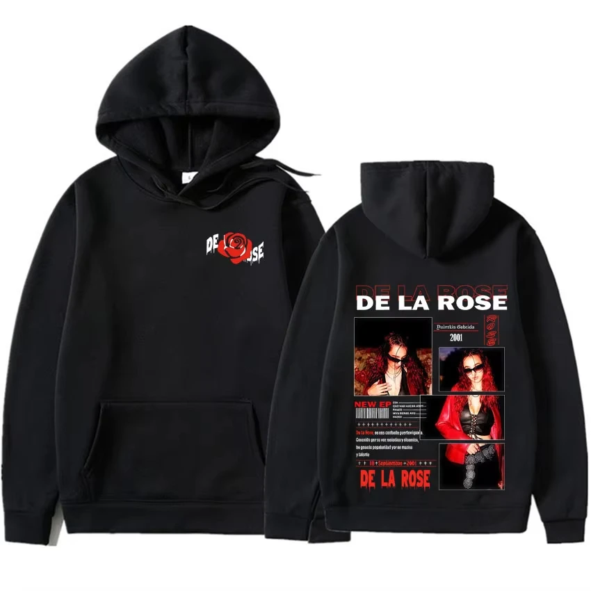 

De La Rose Album модные толстовки с двусторонним принтом мужские высококачественные модные готические негабаритные пуловеры popluar повседневные толстовки