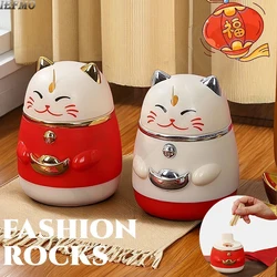 Cat Shaped Toothpick Dispenser Pop-up Automatic Cute Decoration Novelty Spring Festival Gift Home Toothpick Storage Box