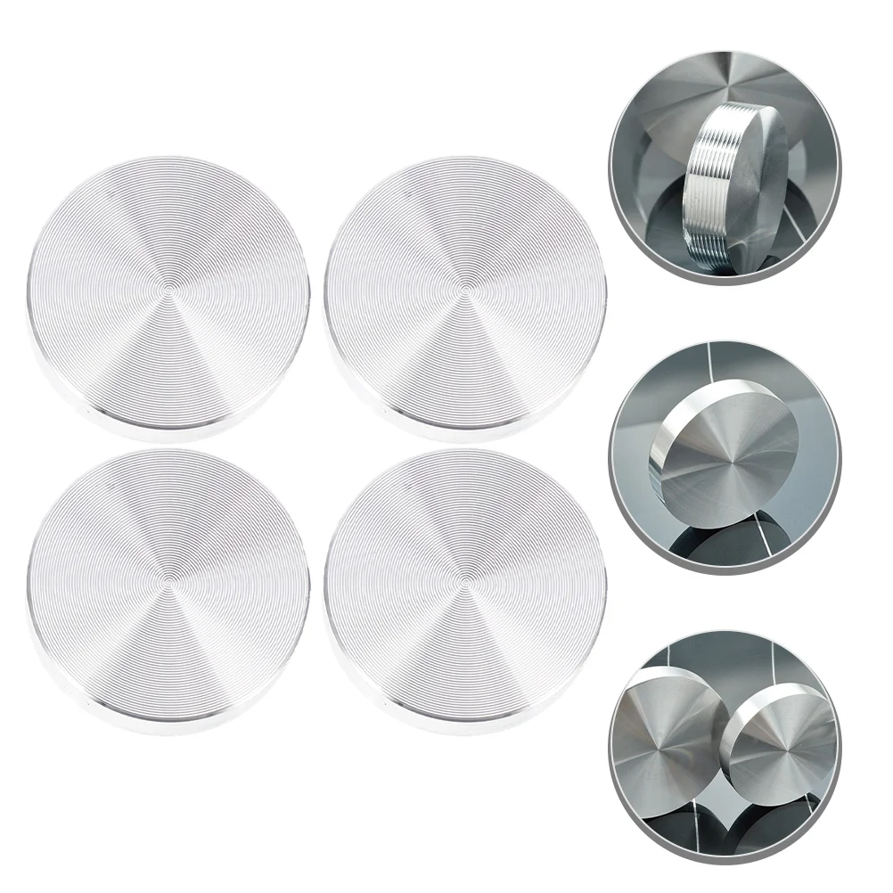 4 Pcs Round Solid Aluminum Cake Glass Table Tops Disc Coffee Tables Adapter for Alloy