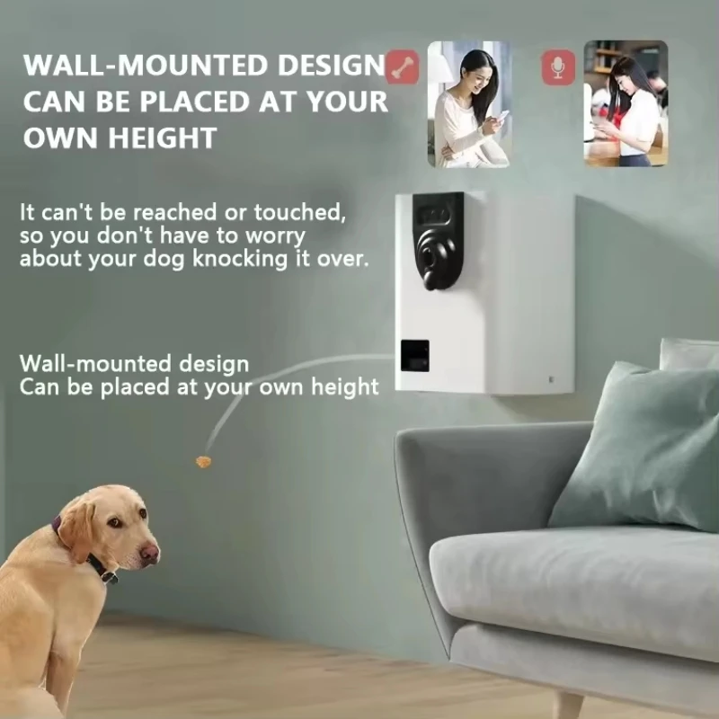 Smart Pet Food Machine High-quality with Video Camera Pet APP Remote Interactive Dialogue Snacks Feeder Dog Feeder Dispenser