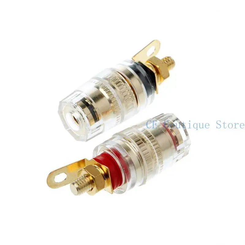 652F 2PCS 4MM BANANA FINE FINE COMP SLAD SOLDER CONNECTOR BRASS