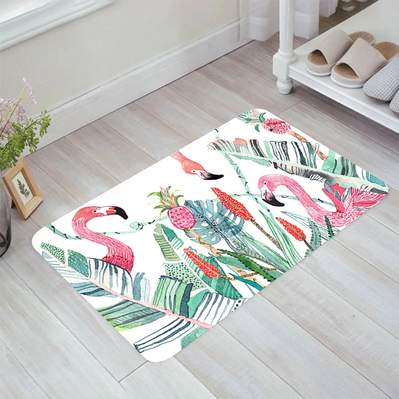 

Tropical Plants Floor Mat Living Room Kitchen Rug Doormat Entrance Door Balcony Rugs Home Carpets Foot Carpet Mats Bathroom Bath