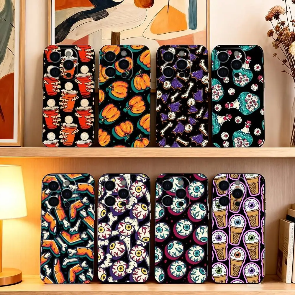 

Fashionable Trendy patchwork P-prints Phone Case For iPhone 17, 16,15,14,13,12,11 Plus,Pro Max, Others Soft Black Cover