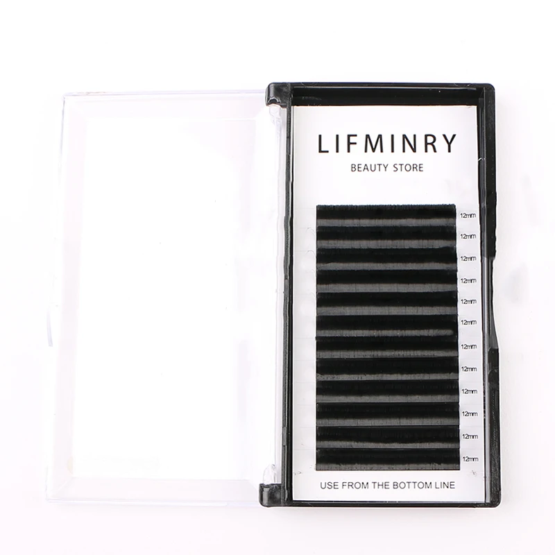 LIFMINRY 0.05,0.07 C/DEasy Fanning Eyelash Extension Fast Bloom Self Flowering Pre-bonded Volume Makeup Easyfan False Eyelashes