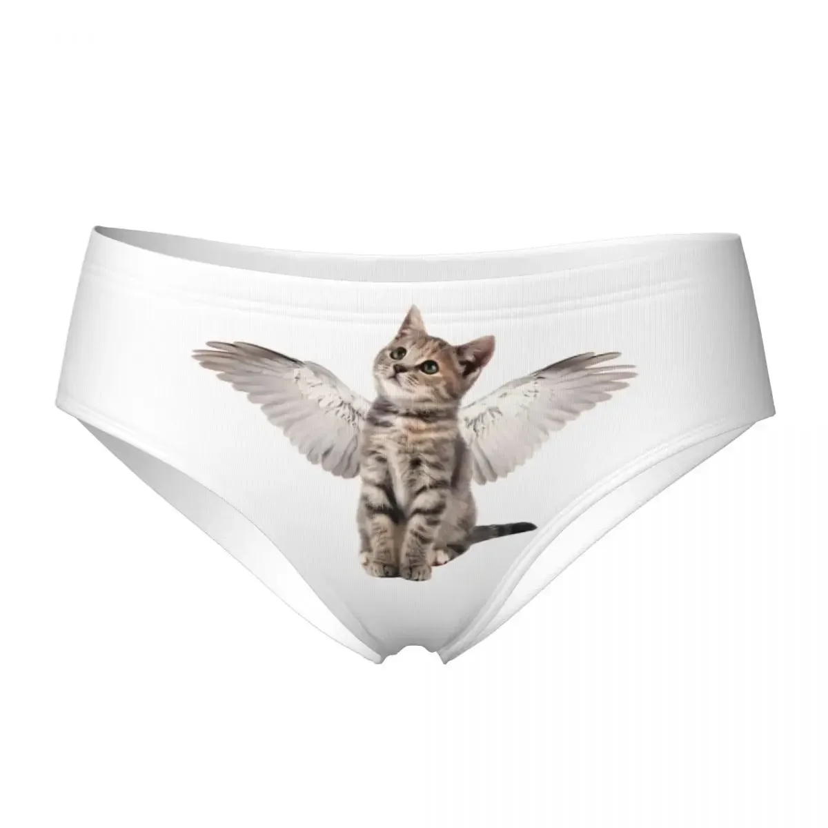 

Custom Women Angel Cat Brief Panties Female Breathable Cartoon Underwear Underpants