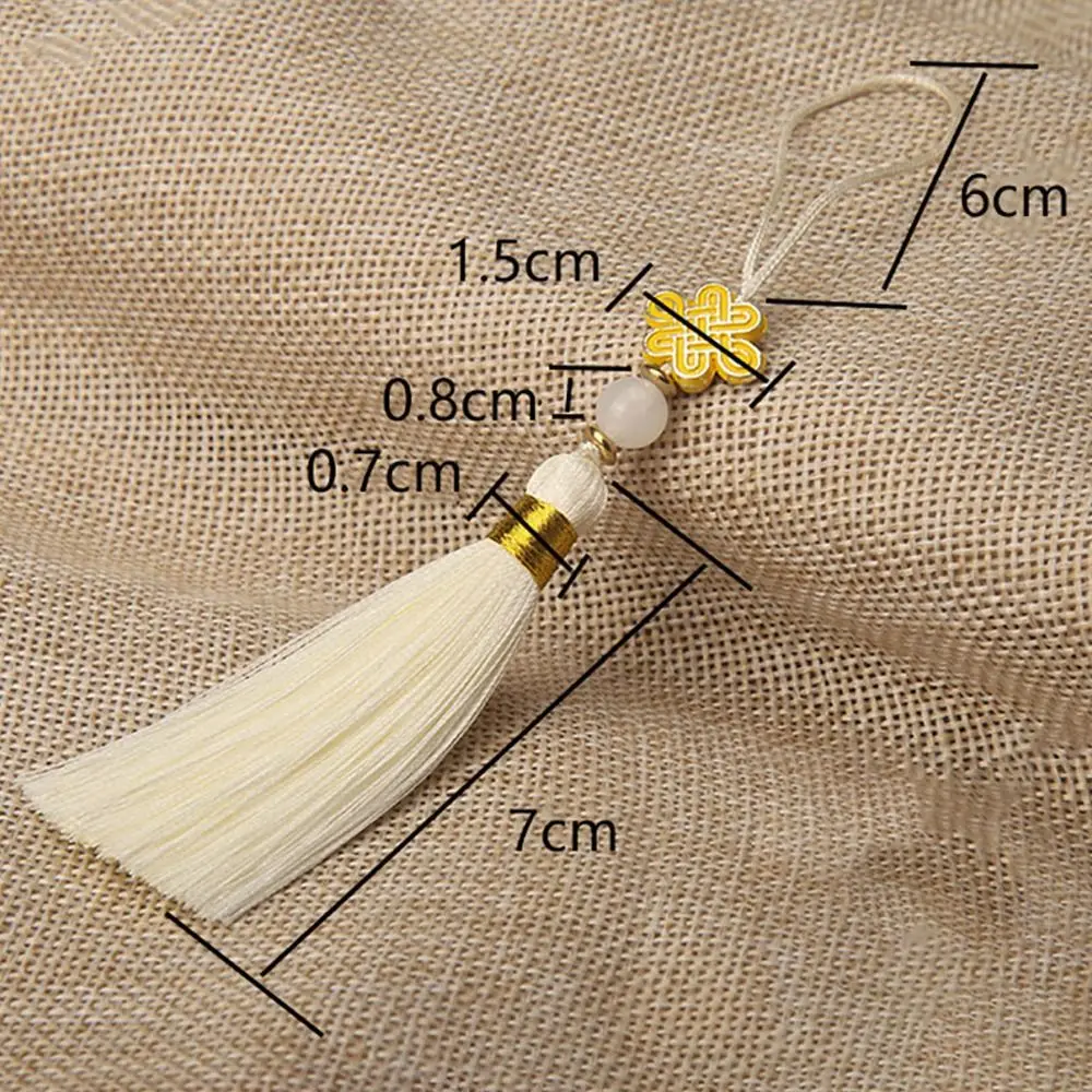 DIY Colorful Chinese Knot Tassel Pendant Chinese style Craft Bookmark Hanger Hanging Decoration Clothing Pendant Bag Accessories