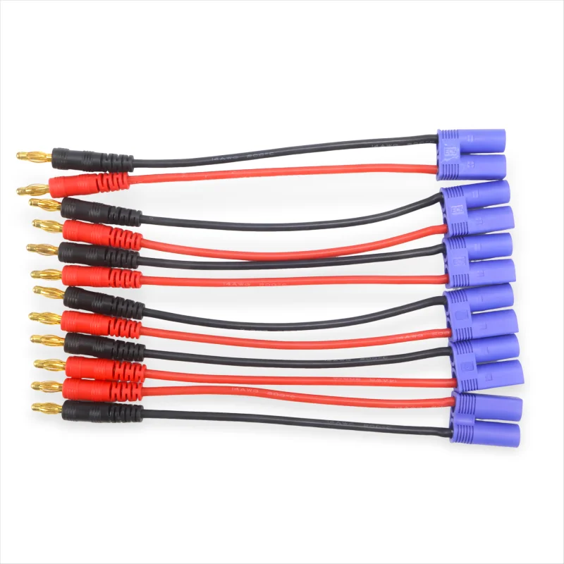 نوع دائم 2 قطعة XT30/XT60/XT90/EC5 إلى 4 مللي متر الموز التوصيل كابل شحن 14AWG سلك السيليكون 15 سنتيمتر ل شاحن ميزان بطارية ليبو