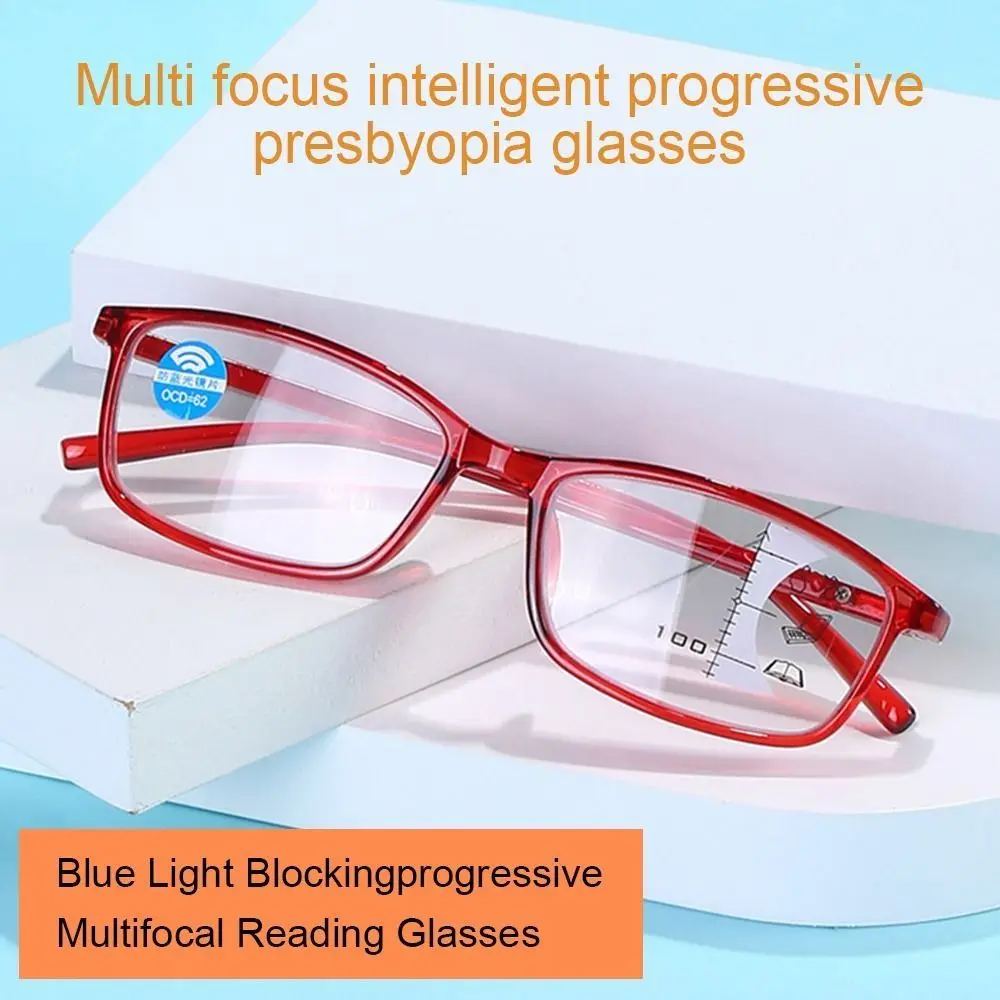 Lunettes de lecture anti-lumière bleue bloquant les rayons bleus, protection oculaire multifocale, lunettes pour l'hypermétropie, progressives, vision de près et de loin, ultralégères