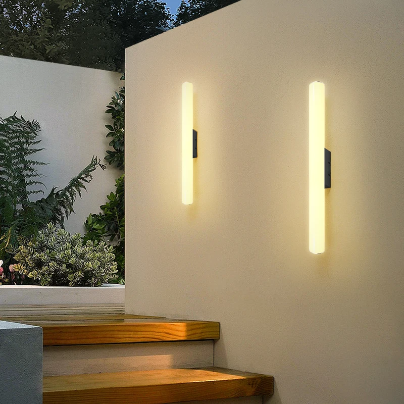 Applique Murale LED Imperméable Conforme à la Norme IP65, Éclairage d'Extérieur, Source de Lumière Moderne, Style Nordique, Idéal pour un Jardin, un Salon ou un Arrière-Plan de la Télévision