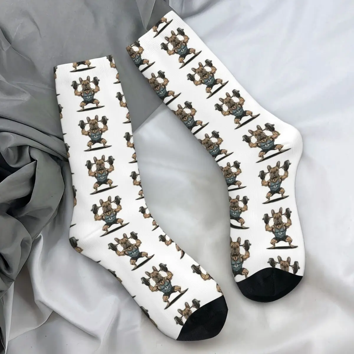 The Snatch Weightlifting French Bulldog Pet Stockings Men Dog Socks Warm Soft Socks Autumn Cycling Anti Skid Graphic Socks Gift