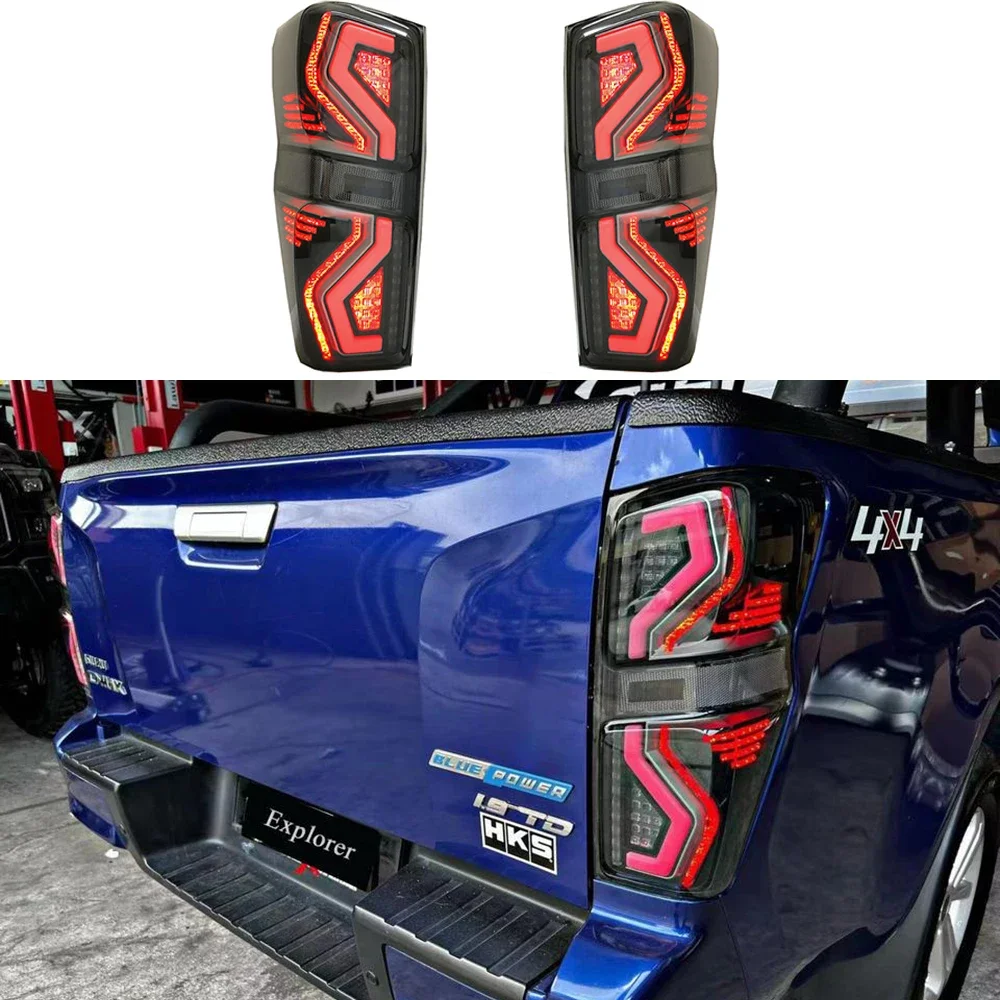 

Pickup Tailights Smoke Black LED Tail Light Rear Lamp For D-MAX DMAX 2020+