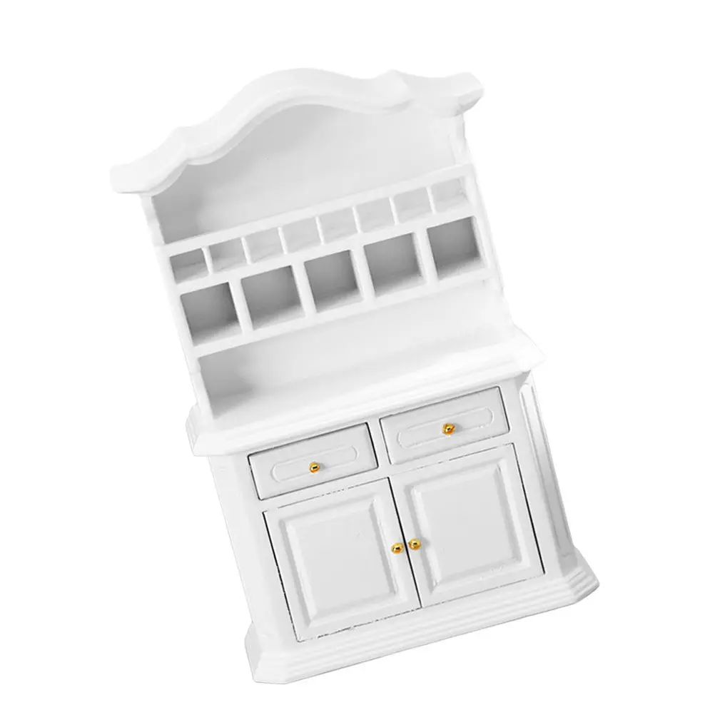 

1Pcs Mini Wooden Storage Cabinet for Dollhouse Decoration Realistic Handcrafted Mini House Furniture Ornament Small House Decor