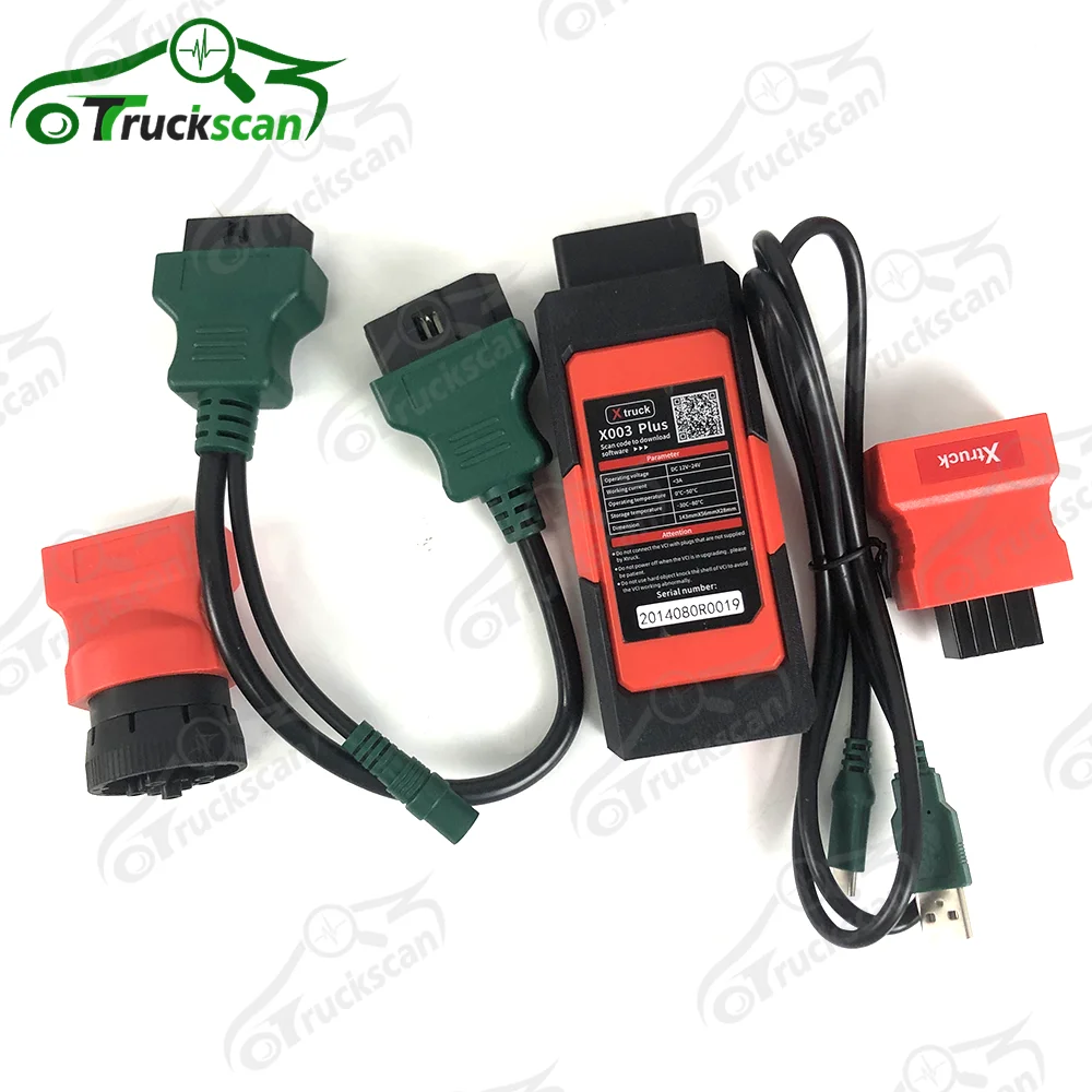 Intelligent diagnosis for Cum-mins with screen Xtruck X003 OBD voltage measurement truck diagnostic tool