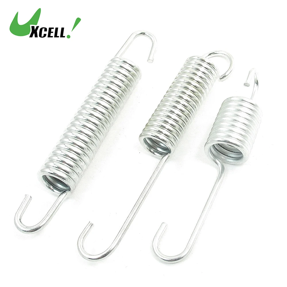 Uxcell 3 in 1 Ring Metal Motorcycle Kickstand Modifed Return Spring Silver Tone Stand Spring For Motorcycle