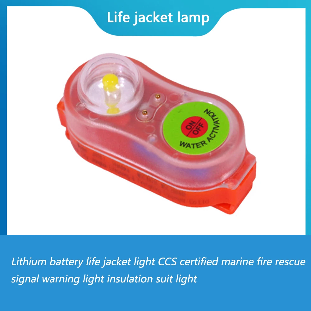 LED Life Jacket Light Water-Activate Safety Personal Locator Light Energy-Efficient Life Saving Warning Lamp Outdoor Accessories