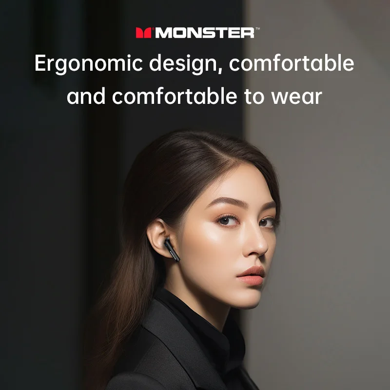 Monster XKT26 TWS سماعة لاسلكية تعمل بالبلوتوث سماعات Hifi سماعات رأس ستيريو سماعة الألعاب الحد من الضوضاء سماعات أذن رياضية مع هيئة التصنيع العسكري
