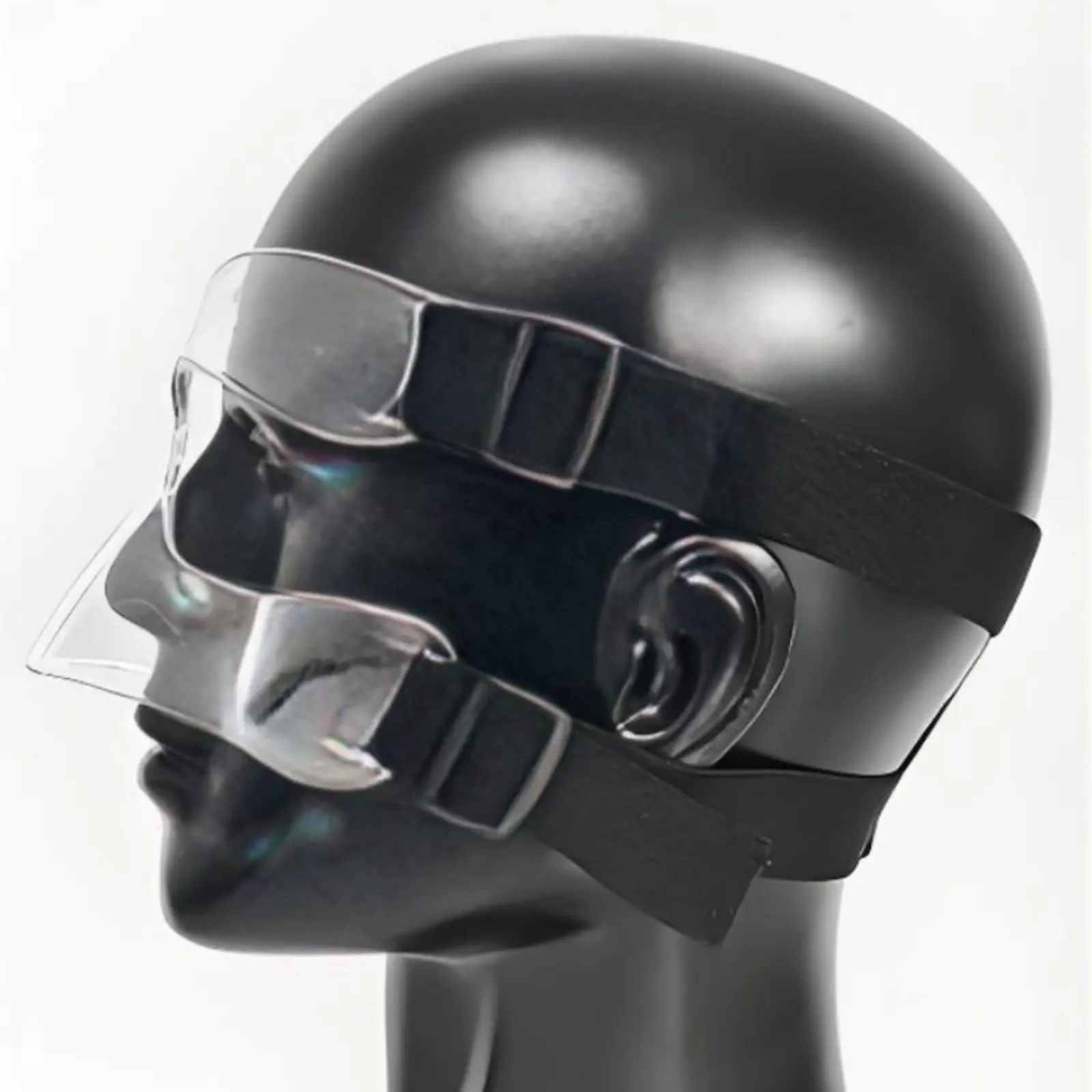 

Sports Face Guard Lightweight Design Clear Sports Face Guard Nose Protector Foam Padding Safeguarding Nose Guard
