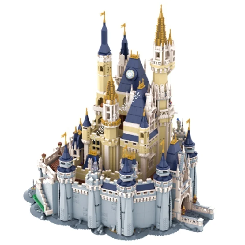 10904개 MOC 3 퍼펙트 캐슬 디즈니 모델 빌딩 크리스마스 선물 블록 건축 조립 DIY 창의적 장난감 브릭