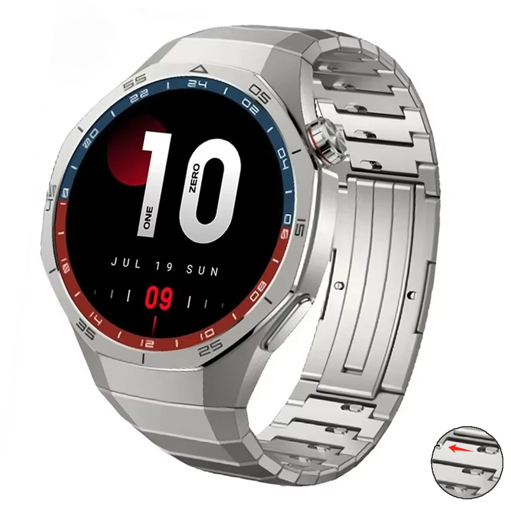 huawei-watch-gt-5-pro用、隙間のない高級チタン合金ストラップ、huawei-watch-gt5-pro用メタルブレスレット、ビジネスバンド