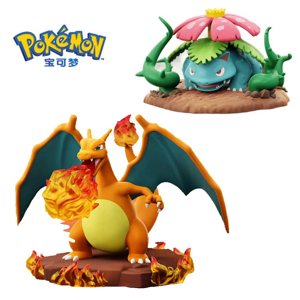 

Pokémon Series Ornaments Action Figures Cartoon Cute Cool Blastoise Venusaur Charizard Desktop Decoration Children Birthday Gift