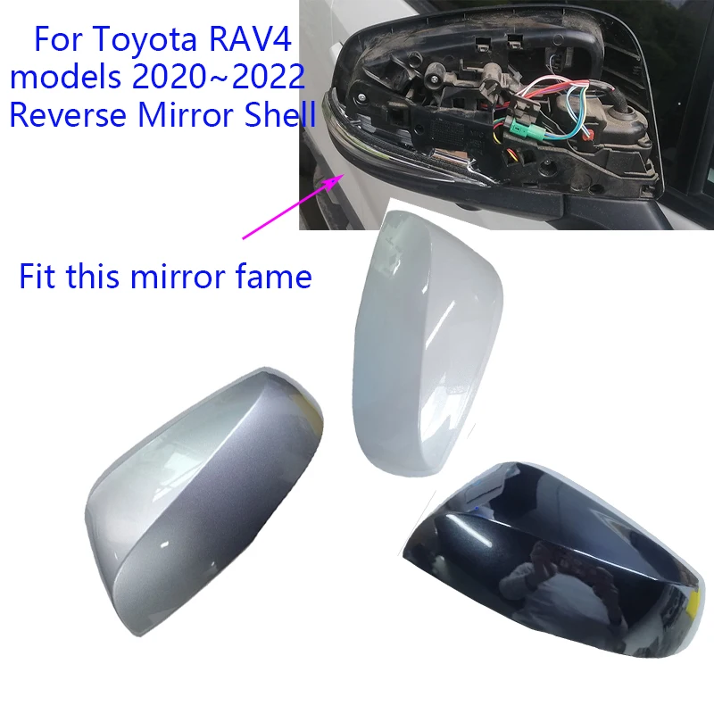 

For Toyota RAV4 2020~2022 Reverse Mirror Shell Outside Rearview Mirror Cover Cap Lid Car Accessories Reverse Mirror Shell