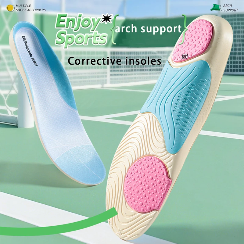 1Pair/2Pair Flat Foot Arch Support Orthotic Insoles Men's and Women's Sports Insoles Shock Absorbing Sole Comfortable Shoe Pads
