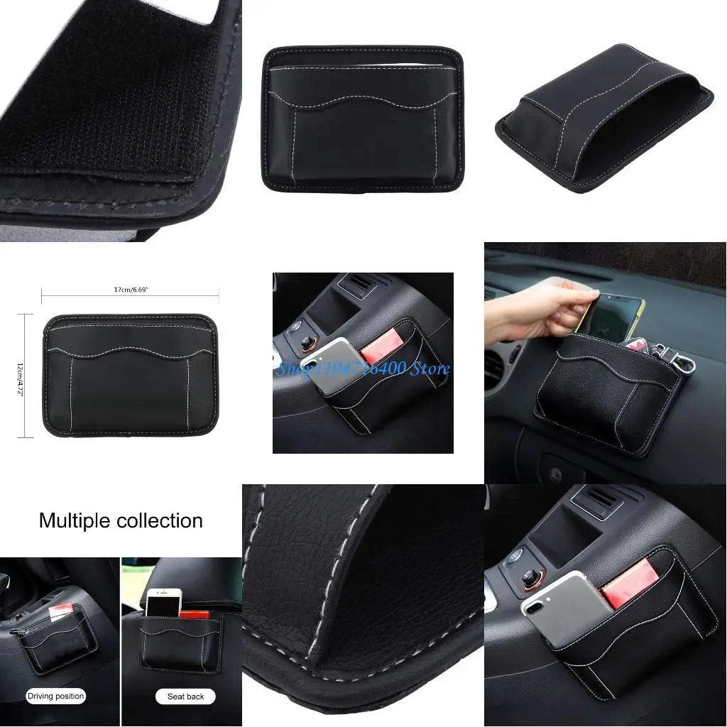 

y1gd High-end Car for Seat Gaps Filler Leather Holds Phone Money Cards Keys Pens Note