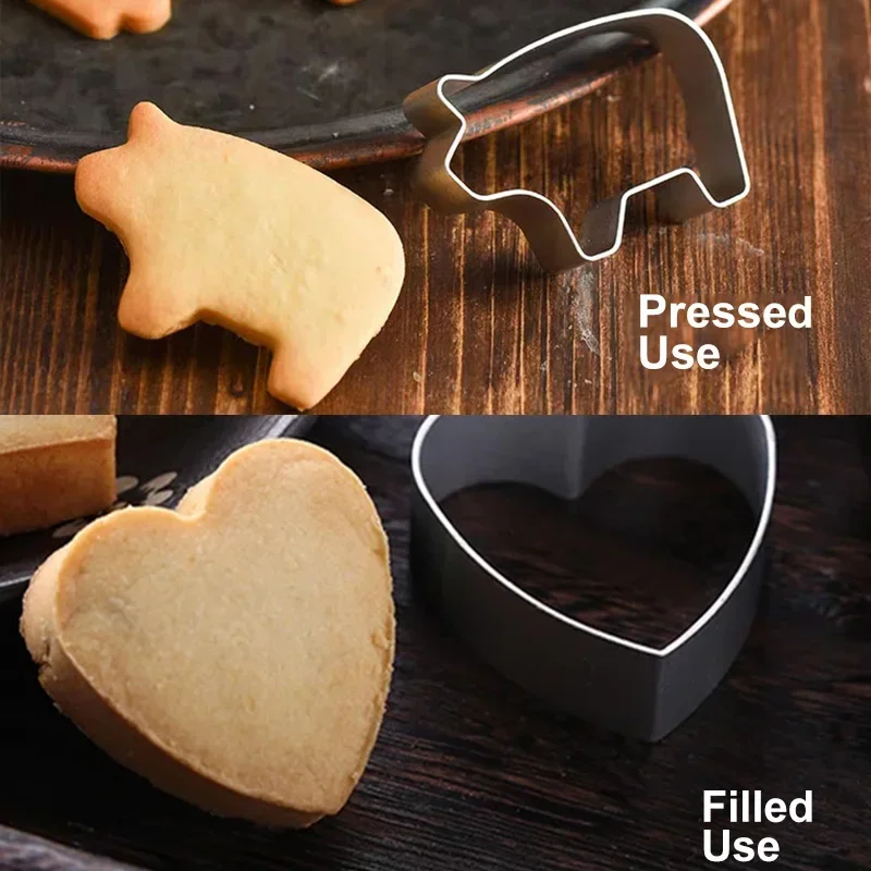 Sugar Biscuit Mold Plaque Cutter Cookies Frame DIY Cake Oval Square Rectangle Fancy Aluminum Alloy Cookie Mold Kitchen Cake Tool