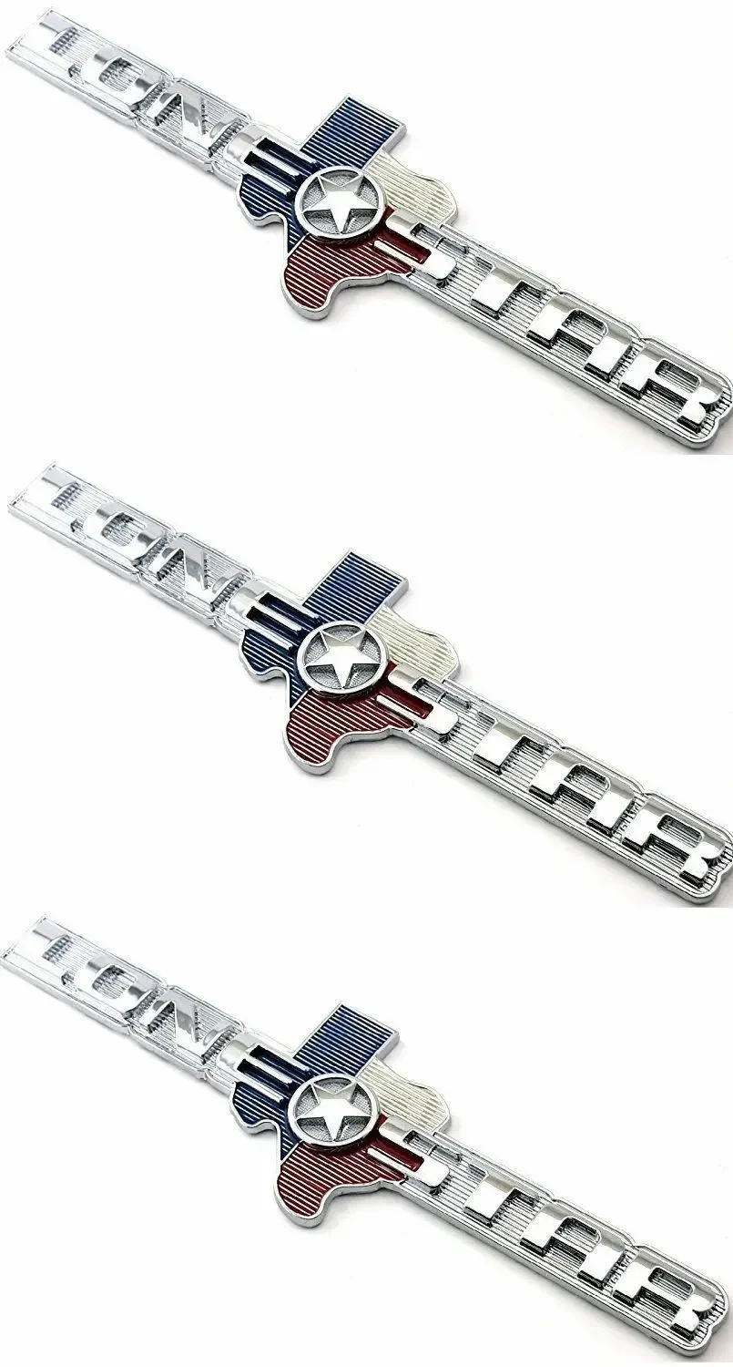 

3pcs Metal Chrome Texas Edtion Lone Star Car Trunk Emblem Badge Decal Stickers
